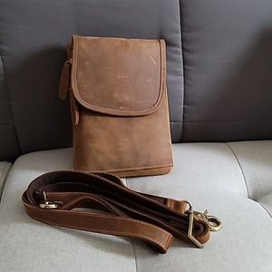 Leather crossbody purse